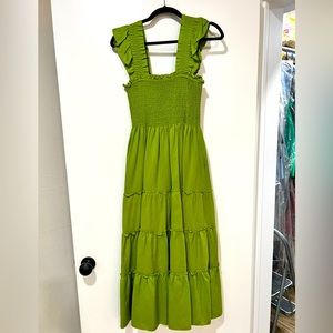 Size large- maxi green dress (worn once!)